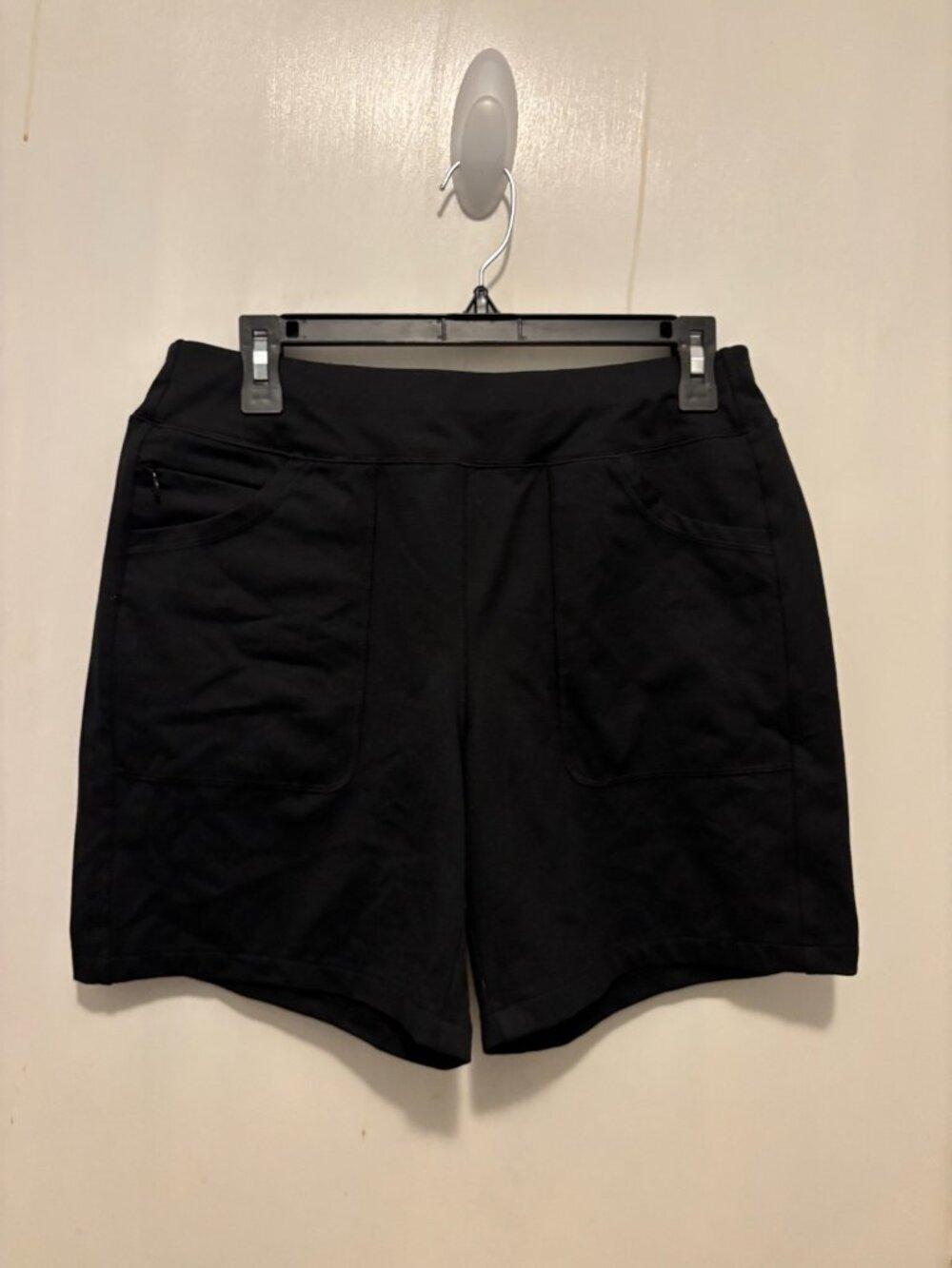 NEW Lands' End Womens Active 5 Pocket Shorts Black SZ Small Pull On